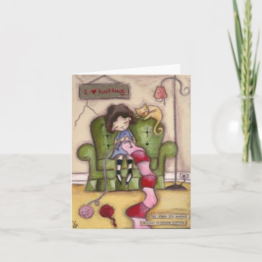 強烈な編み物 – ノートカード (正面)