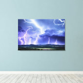 強烈な自然 |稲妻嵐 キャンバスプリント (インサイチュ (ウッドフロア))