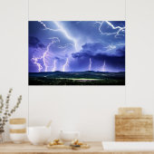 強烈な自然 |稲妻嵐 ポスター (キッチン)
