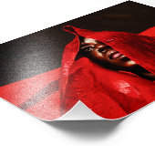 強烈な視線：謎の強力な赤いポートレートa フォトプリント            (角)