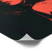 強烈な赤いアニメガール ポスター (角)