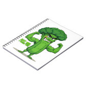 強烈な野菜クラブ-筋肉質なブロッコリーの面白い漫画 ノートブック (左側)