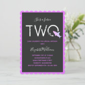 強烈な2歳のサメの誕生日パーティー 招待状 (スタンド正面)