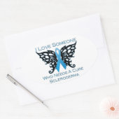 強皮症の治癒が必要な人が大好き 楕円形シール (封筒)