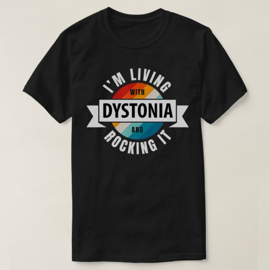 強皮症認識度と生活するジストニア Tシャツ (デザイン正面)