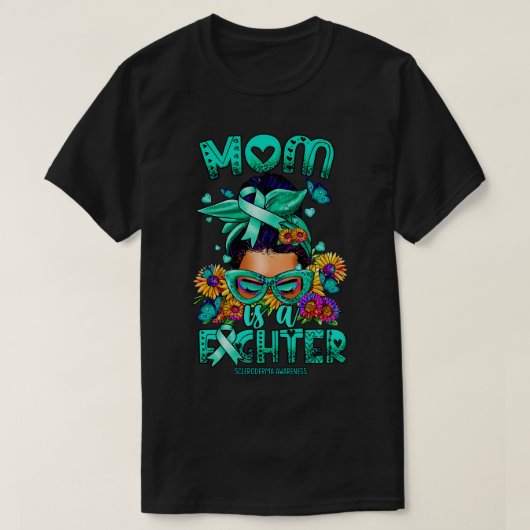 強皮症認識度認識度ママ戦闘機乱雑 Tシャツ (デザイン正面)