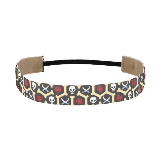 強盗のテーマパターン アスレチックヘッドバンド (正面)
