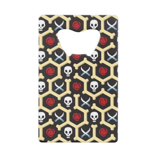 強盗のテーマパターン クレジットカード栓抜き (正面)