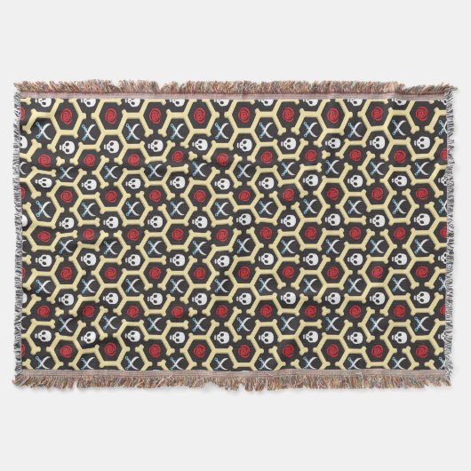 強盗のテーマパターン スローブランケット (正面)