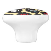 強盗のテーマパターン セラミックノブ (側面)