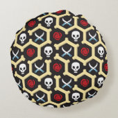 強盗のテーマパターン ラウンドクッション (裏面)