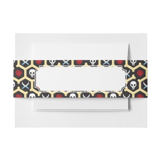 強盗のテーマパターン 招待状ベリーバンド (正面例)