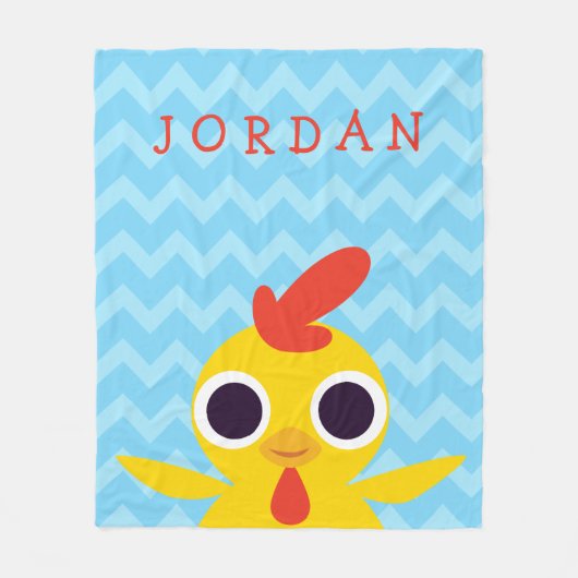 強盗ひよこ フリースブランケット (正面)