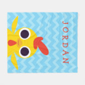 強盗ひよこ フリースブランケット (正面(横))