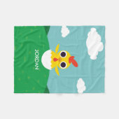 強盗ひよこ フリースブランケット (正面(横))