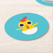 強盗ひよこ ラウンドペーパーコースター (アングル)