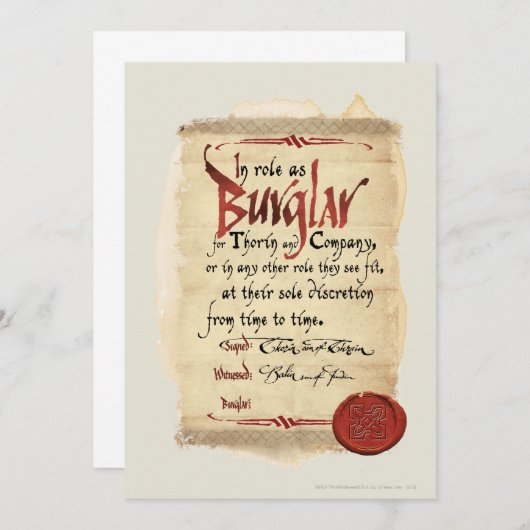 強盗契約 招待状 (正面/裏面)
