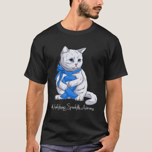 強直性脊椎炎啓発月間ブルーリボン Tシャツ (正面)
