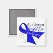 強直性脊椎炎認識度リボン マグネット (正面/裏面)