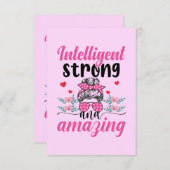 強知性があるい&アメージング女性の引用文 サンキューカード (正面/裏面)