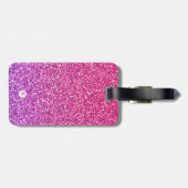 強知性があるく驚くべきカスタムグリッター ラゲッジタグ (裏面横)