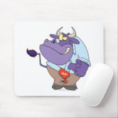 強硬おもしろいな牛の漫画 マウスパッド (マウス)