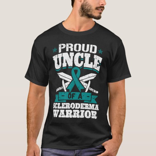 強硬誇りを持った皮症の戦士の認識度リブの叔父 Tシャツ (正面)