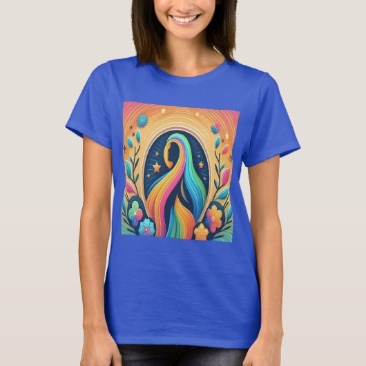 強祝力女子ベーシック Tシャツ (正面)