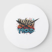 強統一されたい誇りを持った ラージ壁時計 (正面)