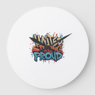 強統一されたい誇りを持った ラージ壁時計