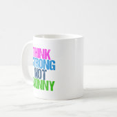 強考えいNot Skinny感動的フィットネス コーヒーマグカップ (正面左)