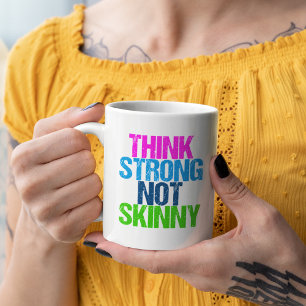 強考えいNot Skinny感動的フィットネス コーヒーマグカップ