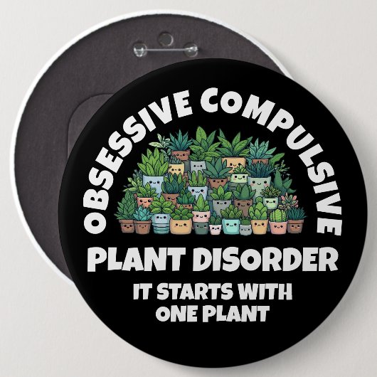 強迫おもしろい性植物障害 缶バッジ (正面&裏面)