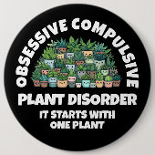 強迫おもしろい性植物障害 缶バッジ (正面)