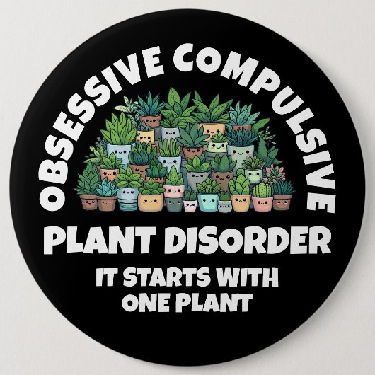 強迫おもしろい性植物障害 缶バッジ (正面)