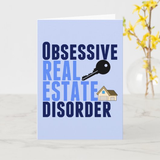 強迫した実在資産障害おもしろい不動産仲介業者 カード (黄色い花)