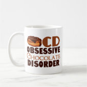強迫性おもしろいチョコレート障害 コーヒーマグカップ (左)