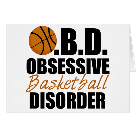 強迫性おもしろいバスケットボール障害カード (正面横)