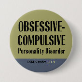 強迫性の人格異障害ボタン 缶バッジ (正面)