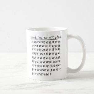 強迫性の無秩序OCDの検数 コーヒーマグカップ