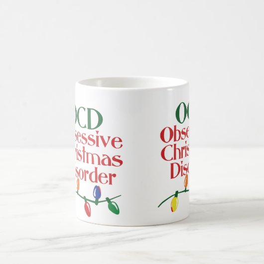 強迫性クリスマス障害 コーヒーマグカップ (中央)