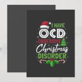 強迫性クリスマス障害 Xmas サンキューカード (正面/裏面)
