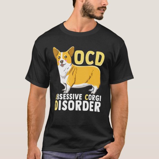 強迫性コーギー障害 Tシャツ (正面)