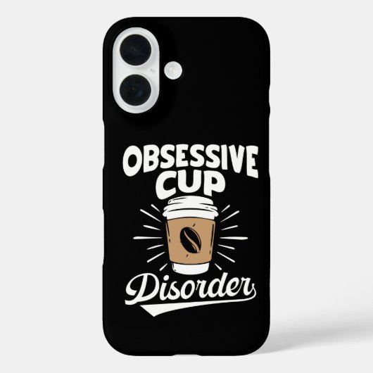 強迫性コーヒーカップ症候群 面白グッズ Case-Mate iPhoneケース (裏面)