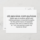 強迫性人格定義 ポストカード (正面/裏面)