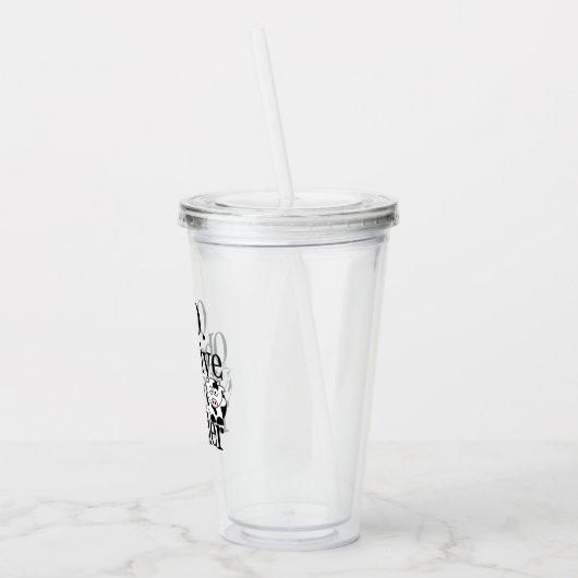 強迫性牛病のユーモア アクリルタンブラー (左)