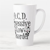 強迫性牛病のユーモア カフェラテマグ (右)