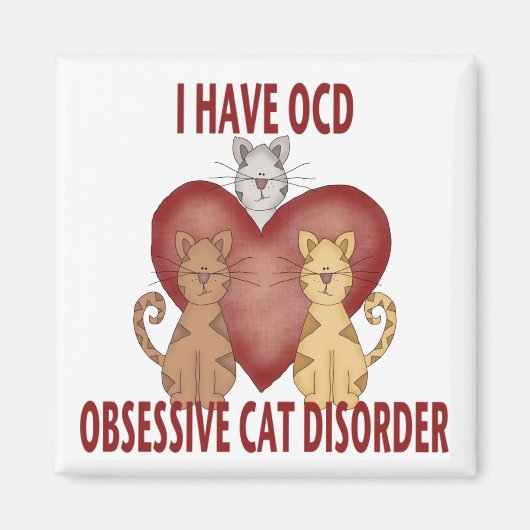 強迫性猫障害 マグネット (正面)