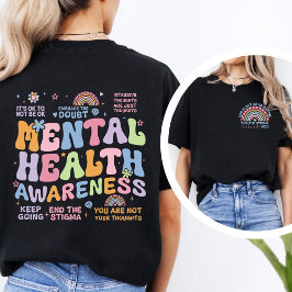 強迫性障害の偏見をなくそう レトロなメンタルヘルスのデザイン Tシャツ