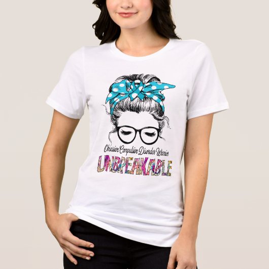 強迫性障害啓発リボン トライブレンドTシャツ (正面)